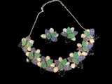 NS523 Canan Cz necklace with freshwater pearls ( READY TO SHIP)