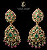 Layla ruby emerald earrings ( SHIPS IN 5 WEEKS )