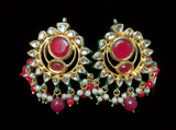 Nayana pendant set in red   ( READY TO SHIP )