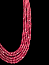 NS296 Natural ruby beads in 5layers ( READY TO SHIP )