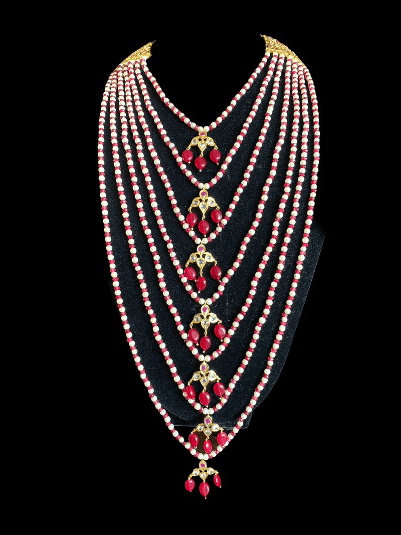 SAT65 Insia satlada in ruby beads ( READY TO SHIP )