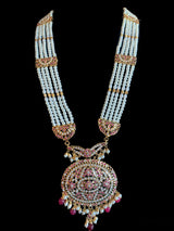 Simran rani haar in ruby with pearls ( READY TO SHIP)