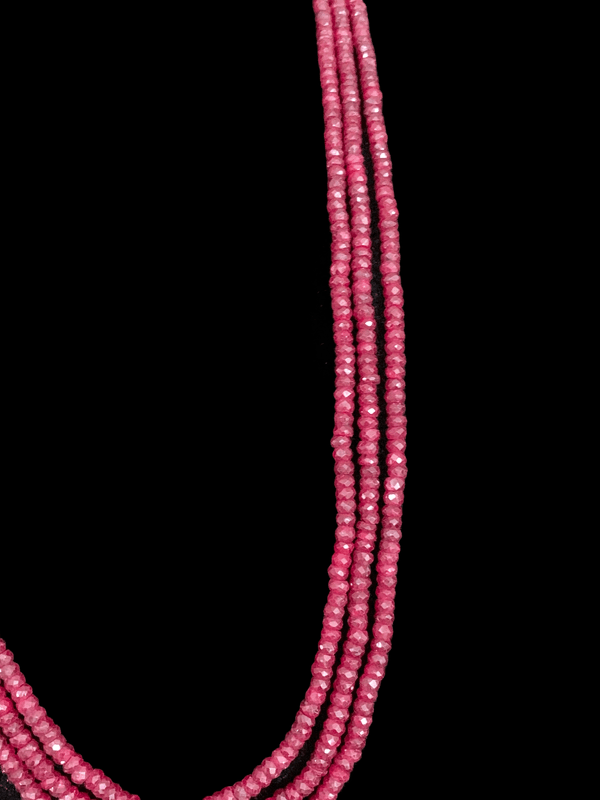 NS295 ruby  beads necklace ( READY TO SHIP )