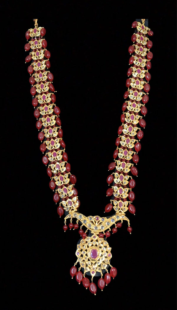 LN48 Asif jaahi rani haar in rubies ,( READY TO SHIP )