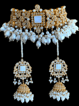 BR85 gold plated bridal set in pearls ( SHIPS IN 4 WEEKS )