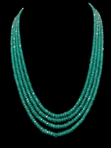 NS298 layer natural emerald beads necklace ( READY TO SHIP )