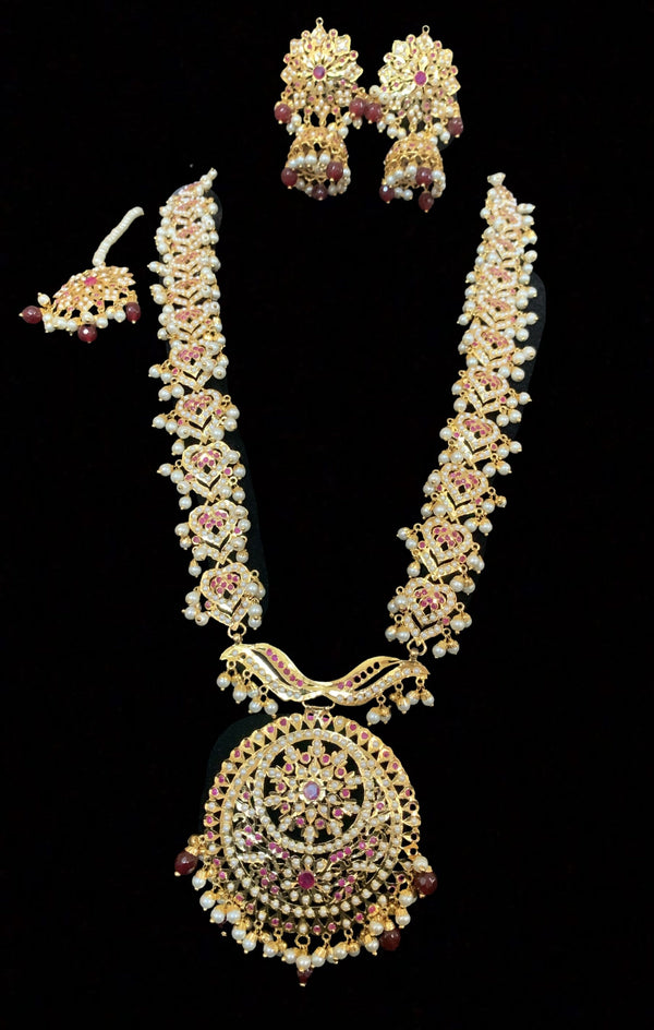 Sehba pearl rani haar in rubies ( SHIPS IN 4 WEEKS )