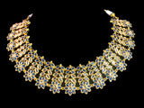 NS371 MIZAN Hyderabadi gold plated necklace set ( READY TO SHIP )