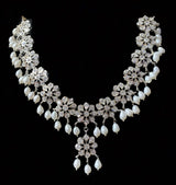 NS211 Malavika necklace set in fresh water pearls (SHIPS IN 2 WEEKS )