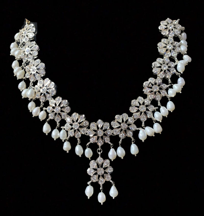 NS211 Malavika necklace set in fresh water pearls (READY TO SHIP)