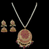 Ruhi jadau pendant set in Ruby ( SHIPS IN 4 WEEKS )