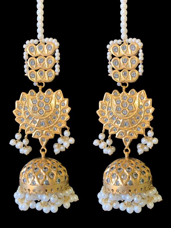 DER381 Manyata kundan earrings (READY TO SHIP )