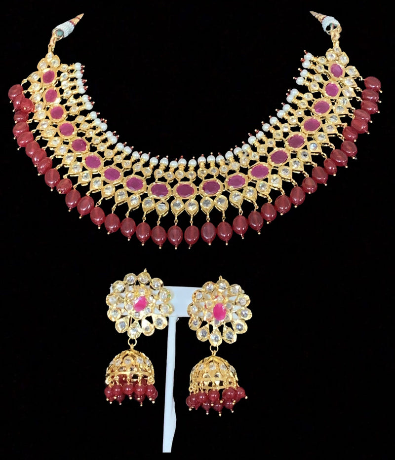 NS23 Aleezay ruby SET  ( READY TO SHIP  )