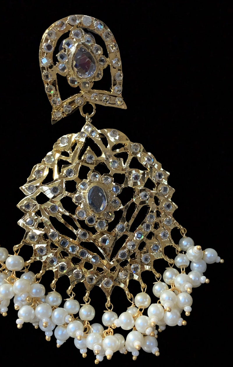 Jiera earrings in pearls  (SHIPS IN 1 WEEK  )