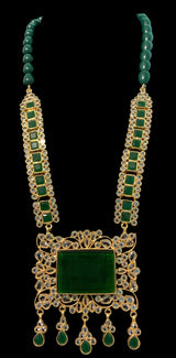 LN11 Farshi kundan long statement necklace set (READY TO SHIP )