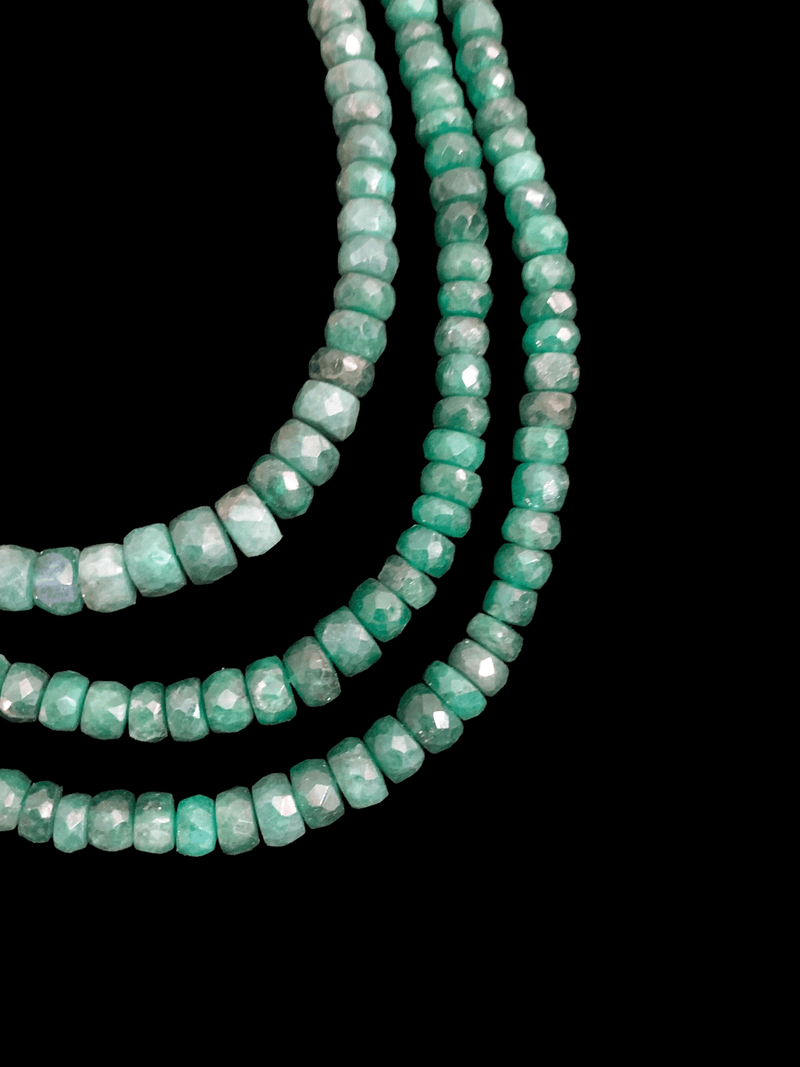 NS292 Emerald beads necklace ( SHIPS IN 4 WEEKS  )
