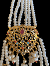 SAT60 Maahi bridal Hyderabadi three layered necklace with earrings ( READY TO SHIP )