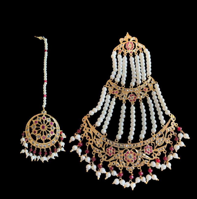 Namita bridal set in rubies ( SHIPS IN 3 WEEKS )