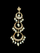 DER50 Eva multilayered Chandbali earrings in pearls ( SHIPS IN 4 WEEKS )