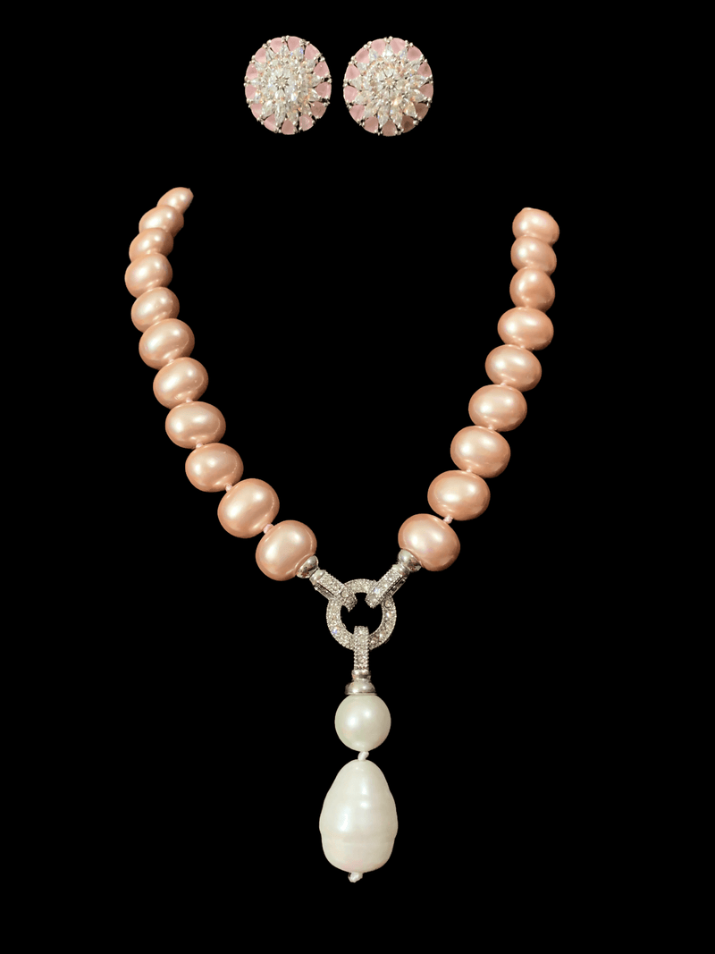 NS13 Pearl necklace set ( READY TO SHIP )