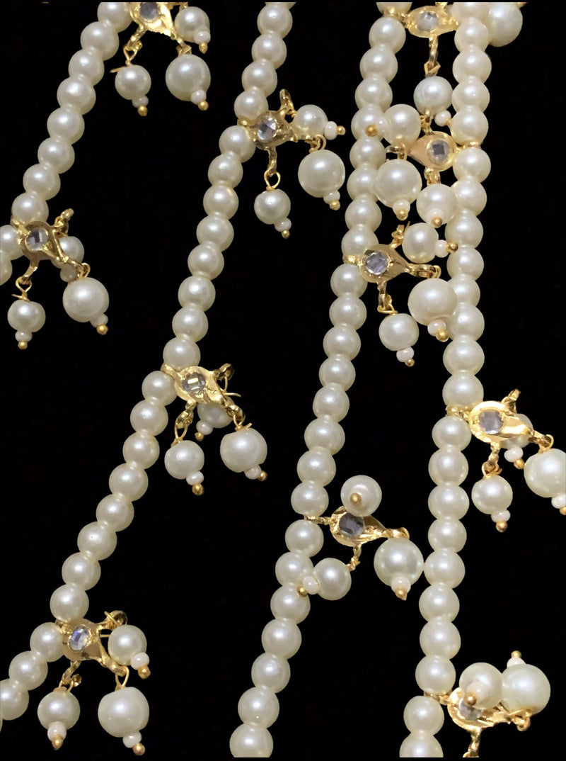 SAT28 Asmara Hyderabadi bridal satlada- shell pearls ( READY TO SHIP )