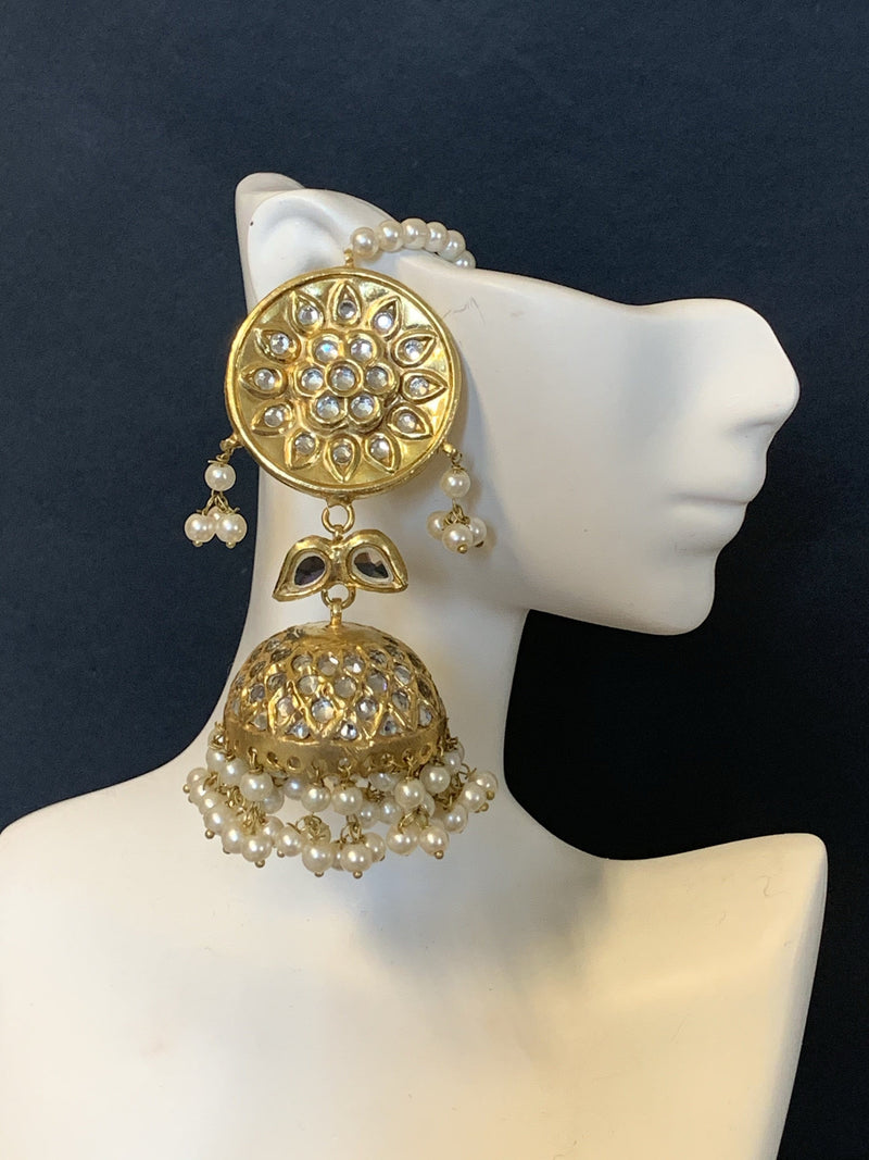 Anya kundan  jhumka , (SHIPS IN 4 WEEKS )