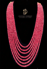 NS294  Seven layer ruby beads necklace  (READY TO SHIP)