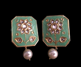 Kundan meena top style earrings ( SHIPS IN 4 WEEKS )