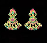 NS108  Ujwala Hyderabadi ruby emerald  necklace set with earrings (READY TO SHIP )