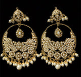 Roma  oversized  chandbali earrings (pearls   ) READY TO SHIP