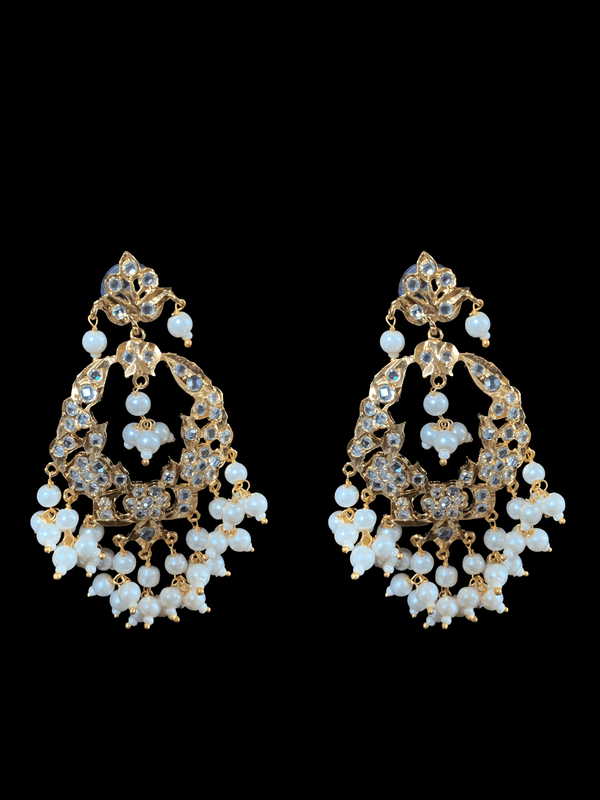 Madhuri earrings (pearls  ) DER13 (READY TO SHIP )