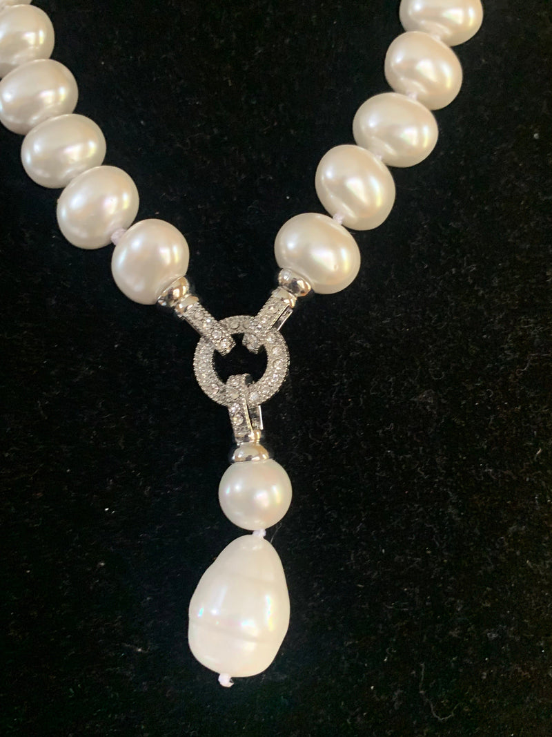 NS287 Pearl necklace set ( READY TO SHIP )
