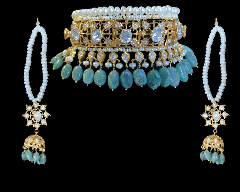 Jadavi lacha bridal set in emeralds ( SHIPS IN 5 WEEKS )