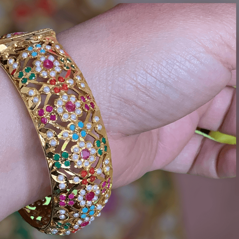 A close-up look at our bangles when they are worn