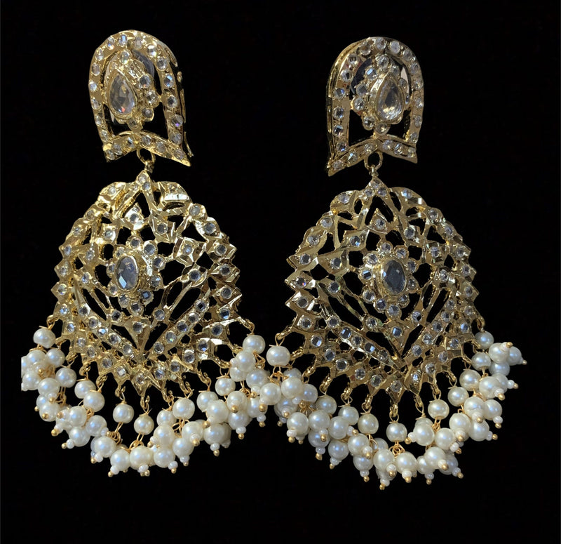 Jiera earrings in pearls  (SHIPS IN 1 WEEK  )