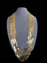 LN203 Chandan haar necklace  in gold plating  (READY TO SHIP )