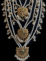 SAT62 Maahi bridal Hyderabadi three layered necklace with earrings ( READY TO SHIP )