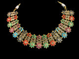 NS369 MIZAN Hyderabadi gold plated necklace set ( READY TO SHIP )