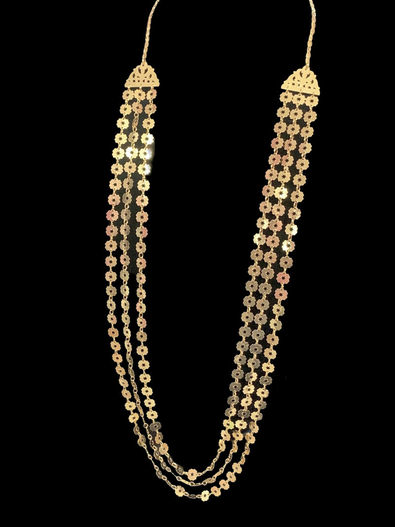 Chandan haar necklace  in silver with gold plating ( READY TO SHIP )