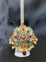 Sohni  navratan earring tika set