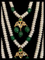 SAT36 Hyderabadi satlada in Fresh water pearls and emeralds (SHIPS IN 4 WEEKS )
