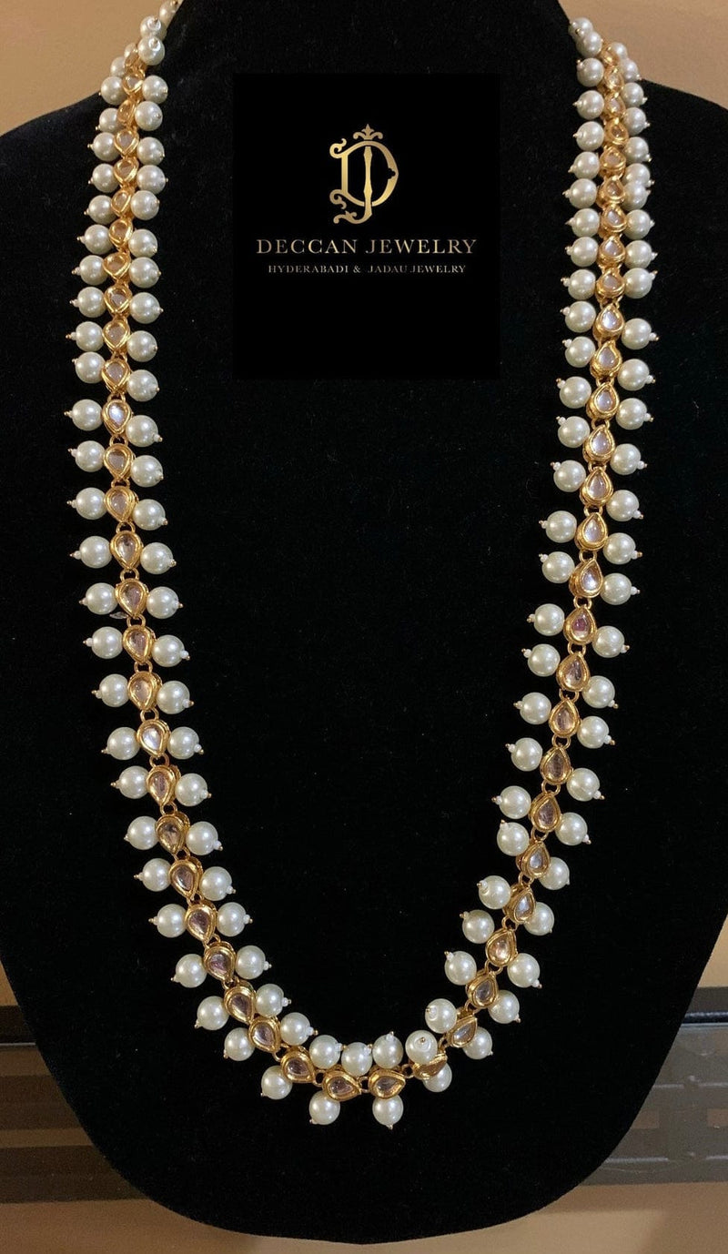 NS161 Saru kundan necklace long (READY TO SHIP )