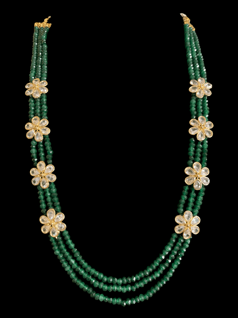 LN6  Siya multipendant necklace - green  ( SHIPS IN 4 WEEKS )