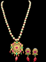 PS434 Ammara pendant  set in red green  ( READY TO SHIP )