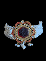 Kundan meenakari  choker - red    ( READY TO SHIP)