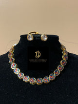 NS78 Bhavika kundan necklace ( SHIPS IN 3 WEEKS )