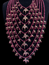 SAT30 Insia bridal satlada in ruby beads ( READY TO SHIP)