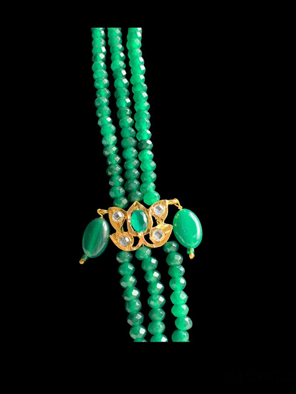 LN49 Raina green beads   necklace ( SHIPS IN 2 WEEKS )