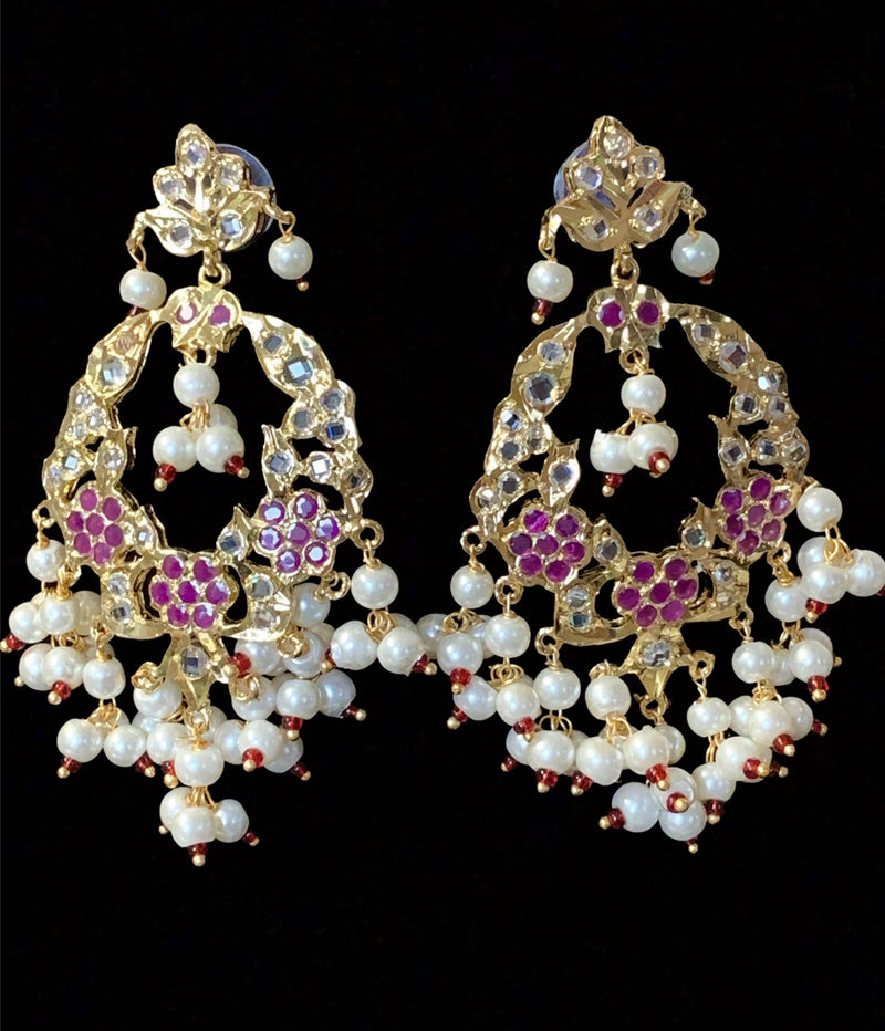 Madhuri pendant set in rubies ( SHIPS IN 4 WEEKS  )