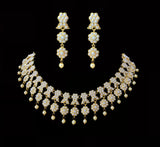 NS186 Neha jadau necklace set ( pearl   ) - SHIPS IN 4 WEEKS